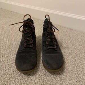 Women’s Navy Suede Casual Boots